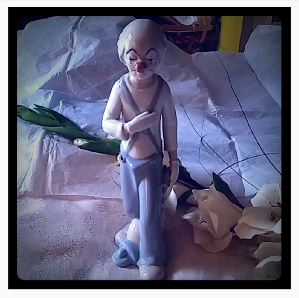Vintage Casades Spain Porcelain Clown Figurine